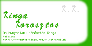 kinga korosztos business card